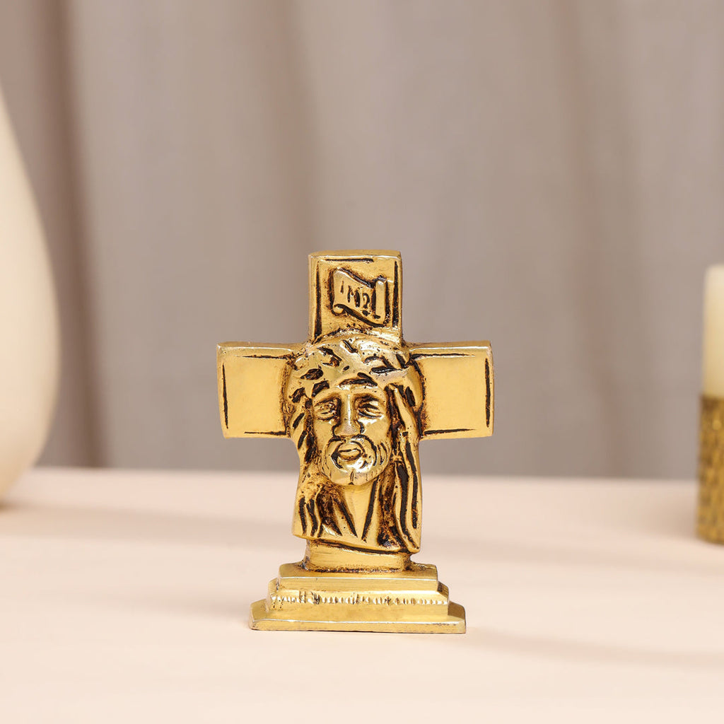 Brass Jesus Cross Vedansh Craft