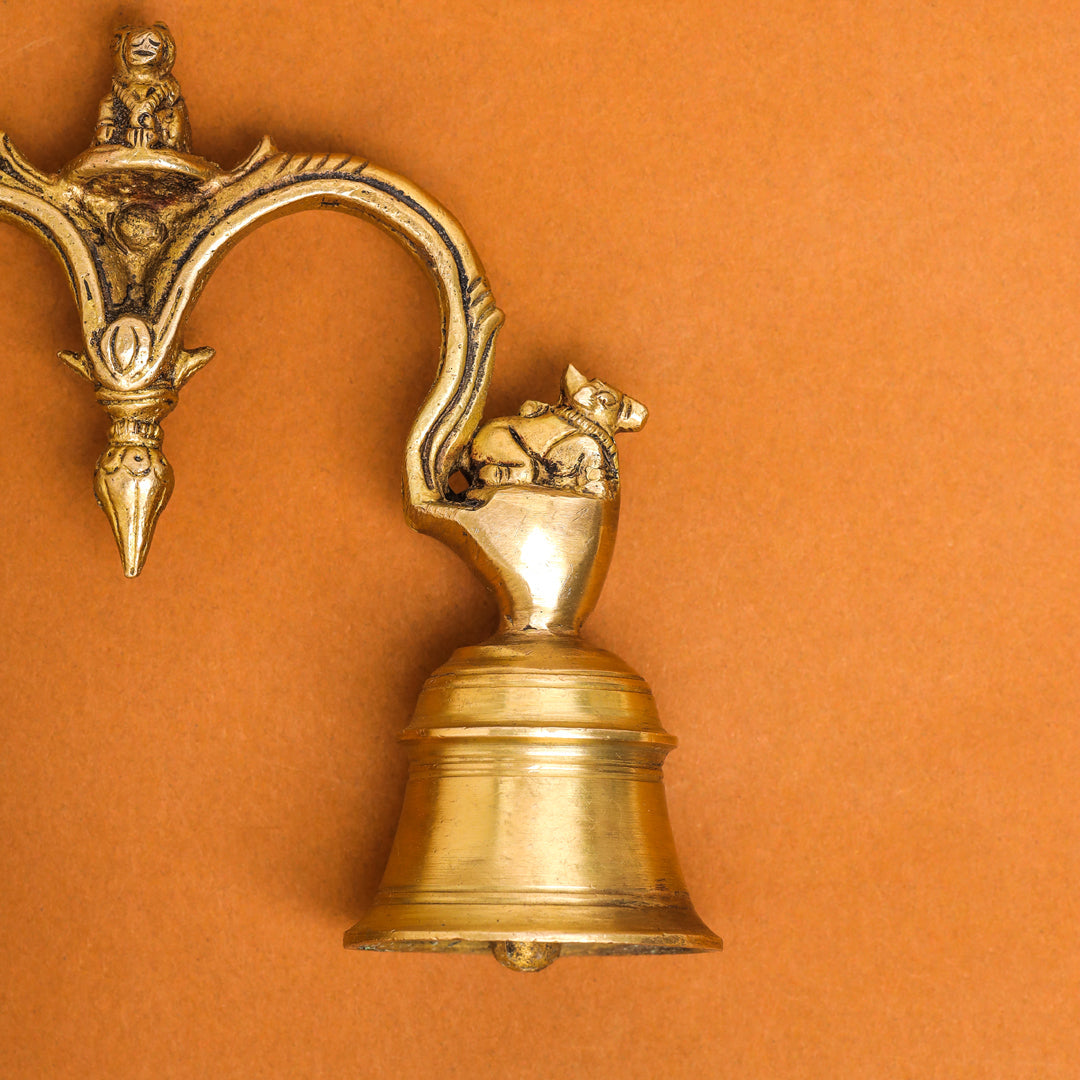 Brass Nandi Double Handbell (5 Inch) Vedansh Craft