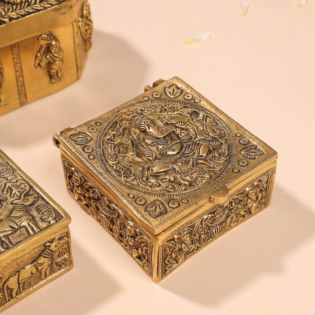 Brass Antique Multipurpose Box Vedansh Craft