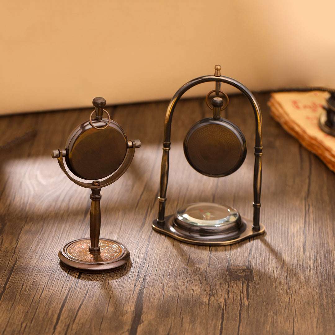 Brass Table Clock (5.5 Inch) Vedansh Craft