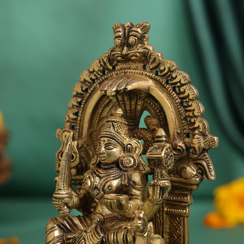Brass Sitting Karumari Amman Idol (5.5 Inch) Vedansh Craft