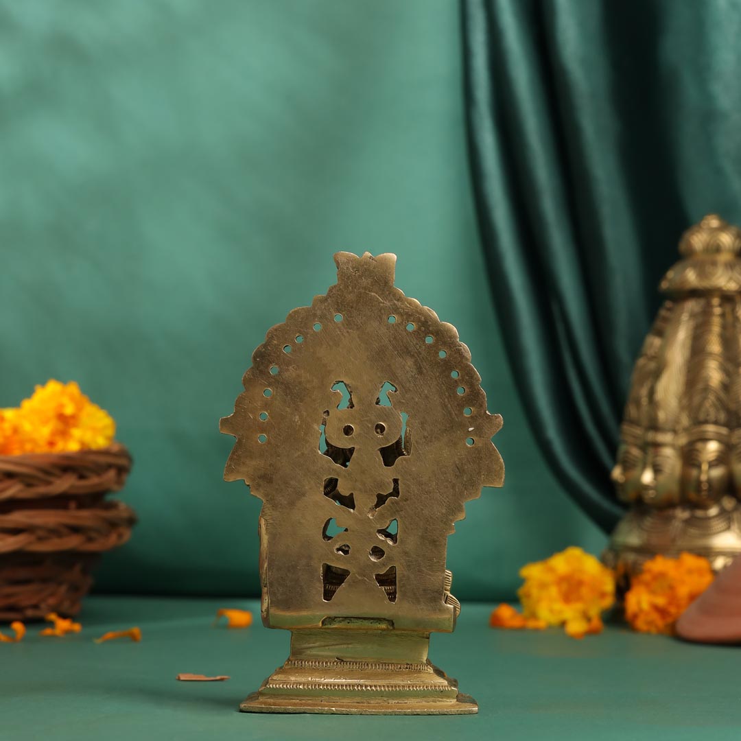 Brass Sitting Karumari Amman Idol (5.5 Inch) Vedansh Craft
