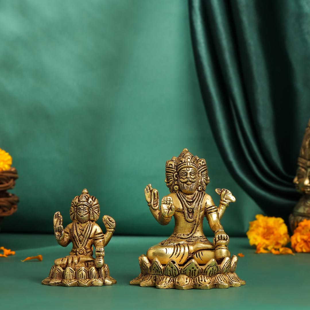Brass Lord Brahma Statue Vedansh Craft