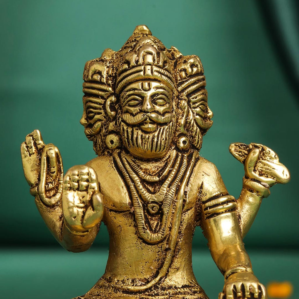 Brass Lord Brahma Statue Vedansh Craft