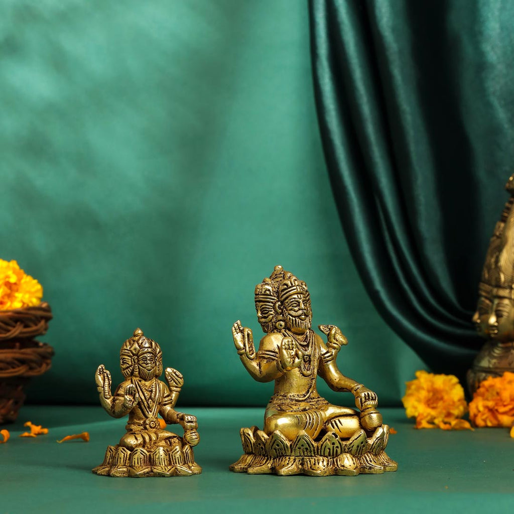 Brass Lord Brahma Statue Vedansh Craft