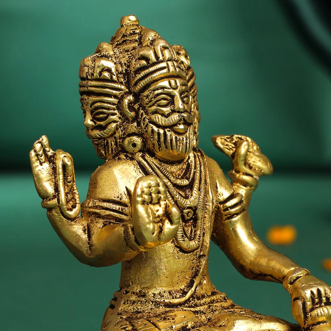 Brass Lord Brahma Statue Vedansh Craft