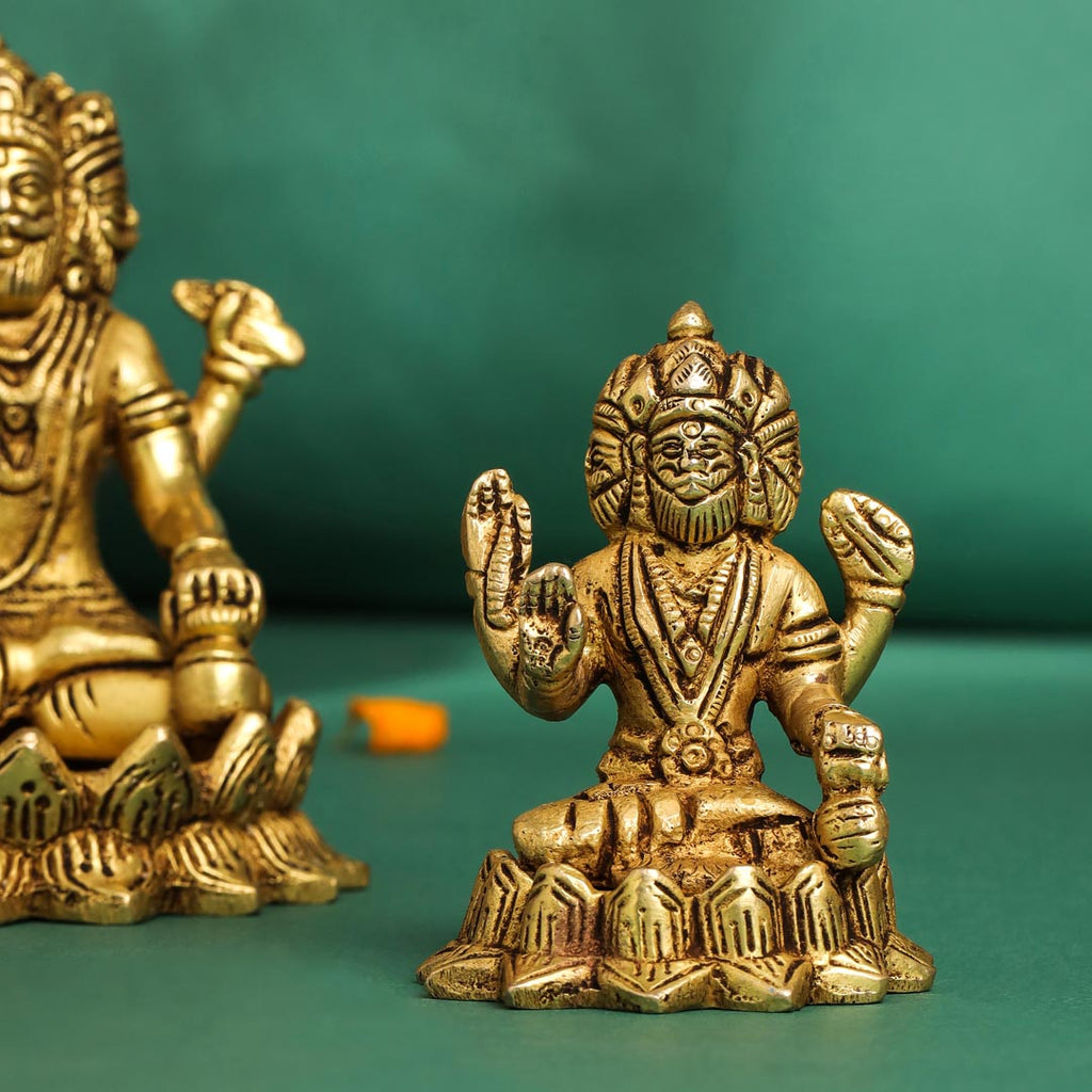 Brass Lord Brahma Statue Vedansh Craft