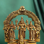 Brass Lord Balaji With Sri Devi And Bhudevi With Garud Idol (6.5 Inch) Vedansh Craft