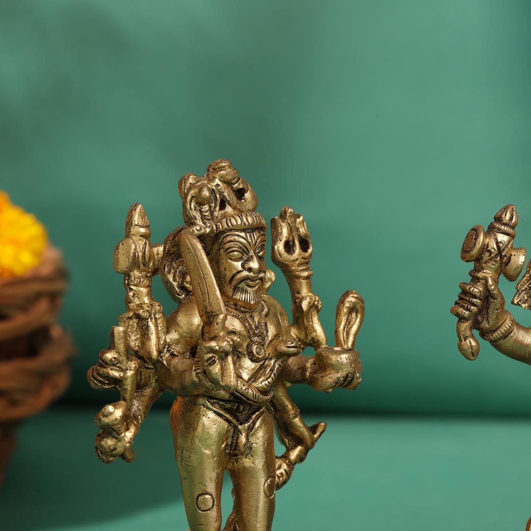Brass Kal Bhairav Idol Vedansh Craft
