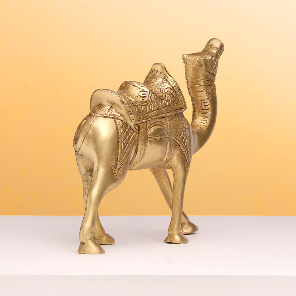 Brass Standing Camel Statue (7 Inch) Vedansh Craft