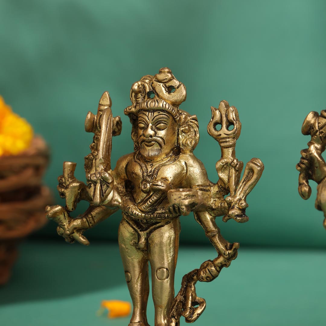 Brass Kal Bhairav Idol Vedansh Craft