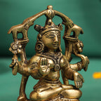 Brass Goddess Sitting Gaja Lakshmi Idol (3.5 Inch) Vedansh Craft