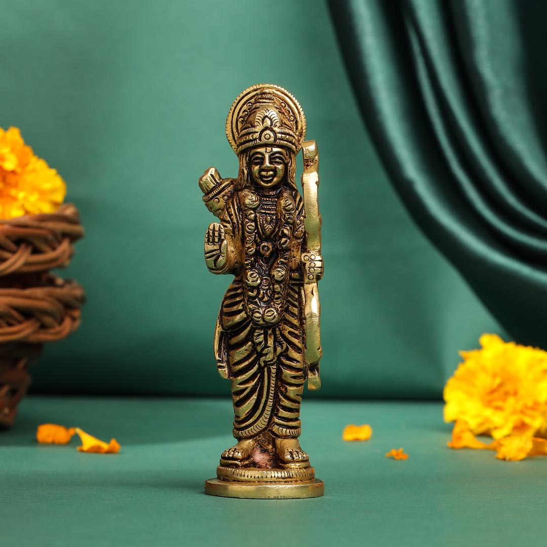 Brass Superfine Lord Ram Idol (4.5 Inch) Vedansh Craft