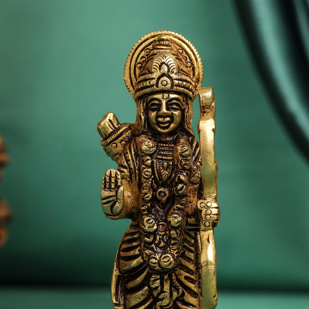 Brass Superfine Lord Ram Idol (4.5 Inch) Vedansh Craft