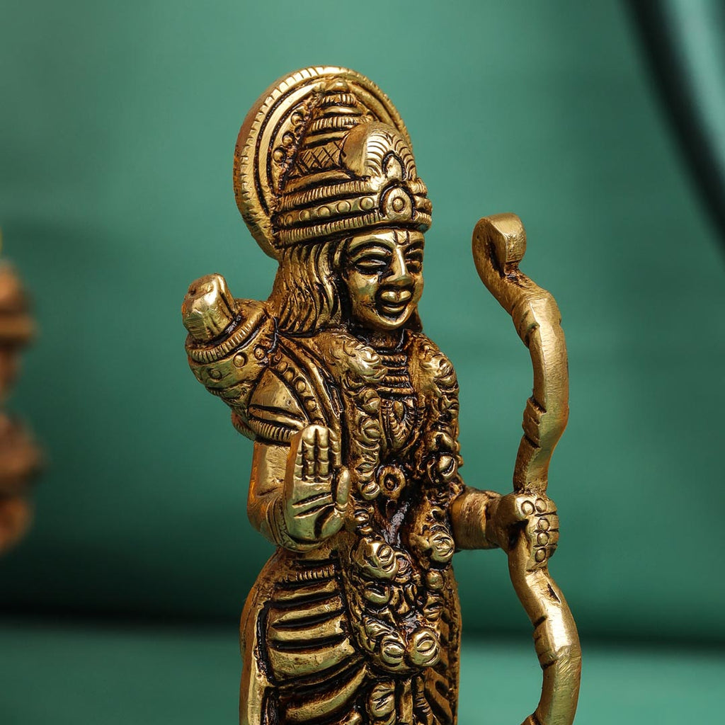Brass Superfine Lord Ram Idol (4.5 Inch) Vedansh Craft