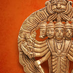 Brass Panchmukhi Hanuman Wall Hanging (4 Inch) Vedansh Craft