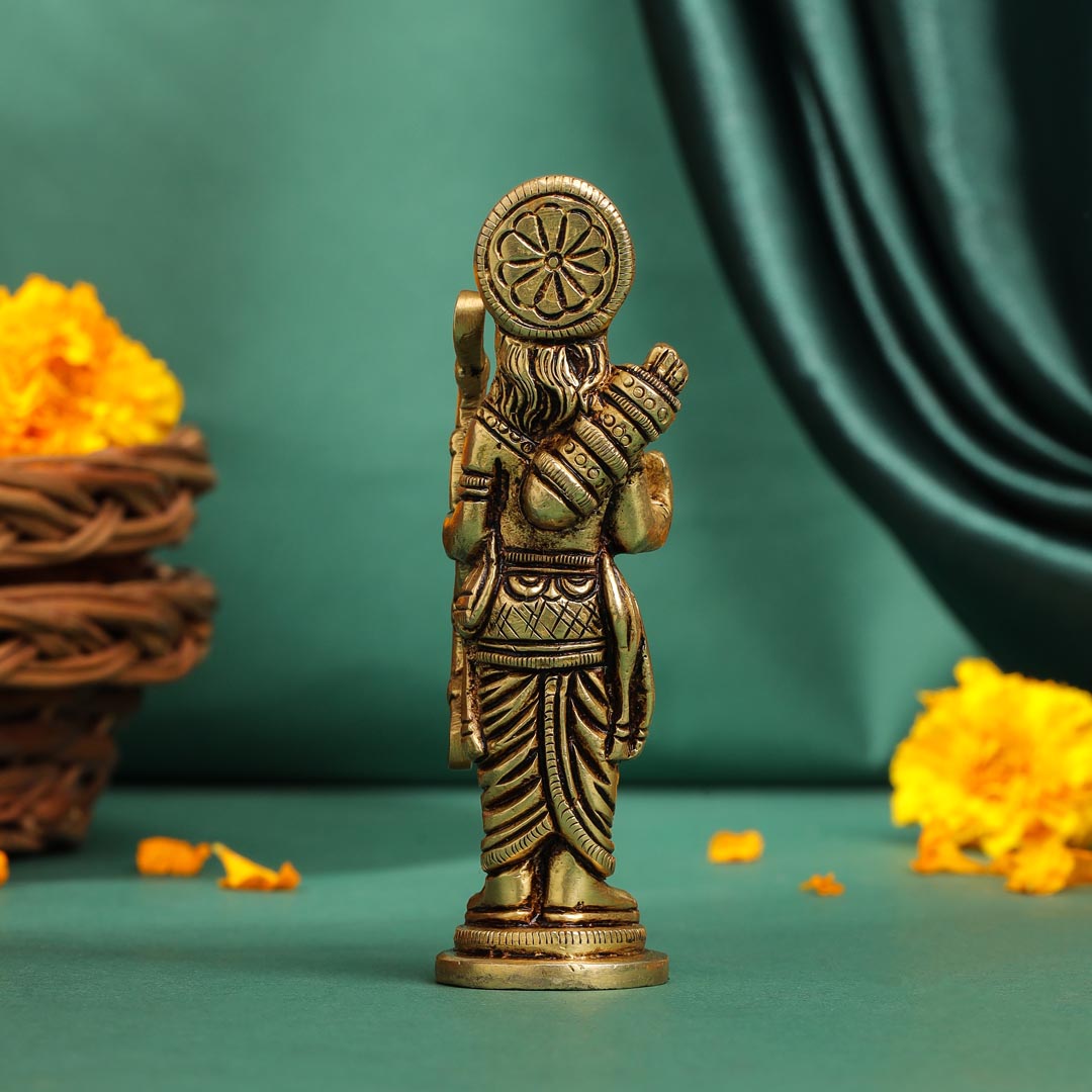 Brass Superfine Lord Ram Idol (4.5 Inch) Vedansh Craft