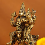 Brass Garuda, Vishnu & Lakshmi Idol (5.5 Inch) Vedansh Craft
