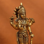 Brass Superfine Lord Vishnu On Lotus Idol (6 Inch) Vedansh Craft