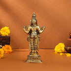 Brass Lord Dhanvantari Idol (6.5 Inch) Vedansh Craft