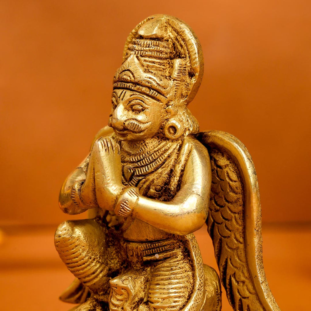 Brass Sitting Garuda Idol (3.5 Inch) Vedansh Craft