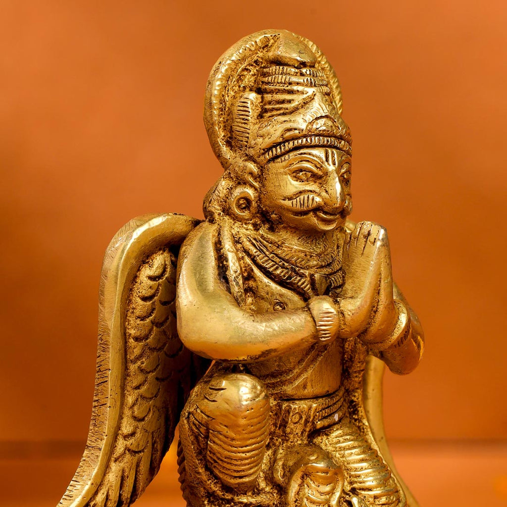 Brass Sitting Garuda Idol (3.5 Inch) Vedansh Craft