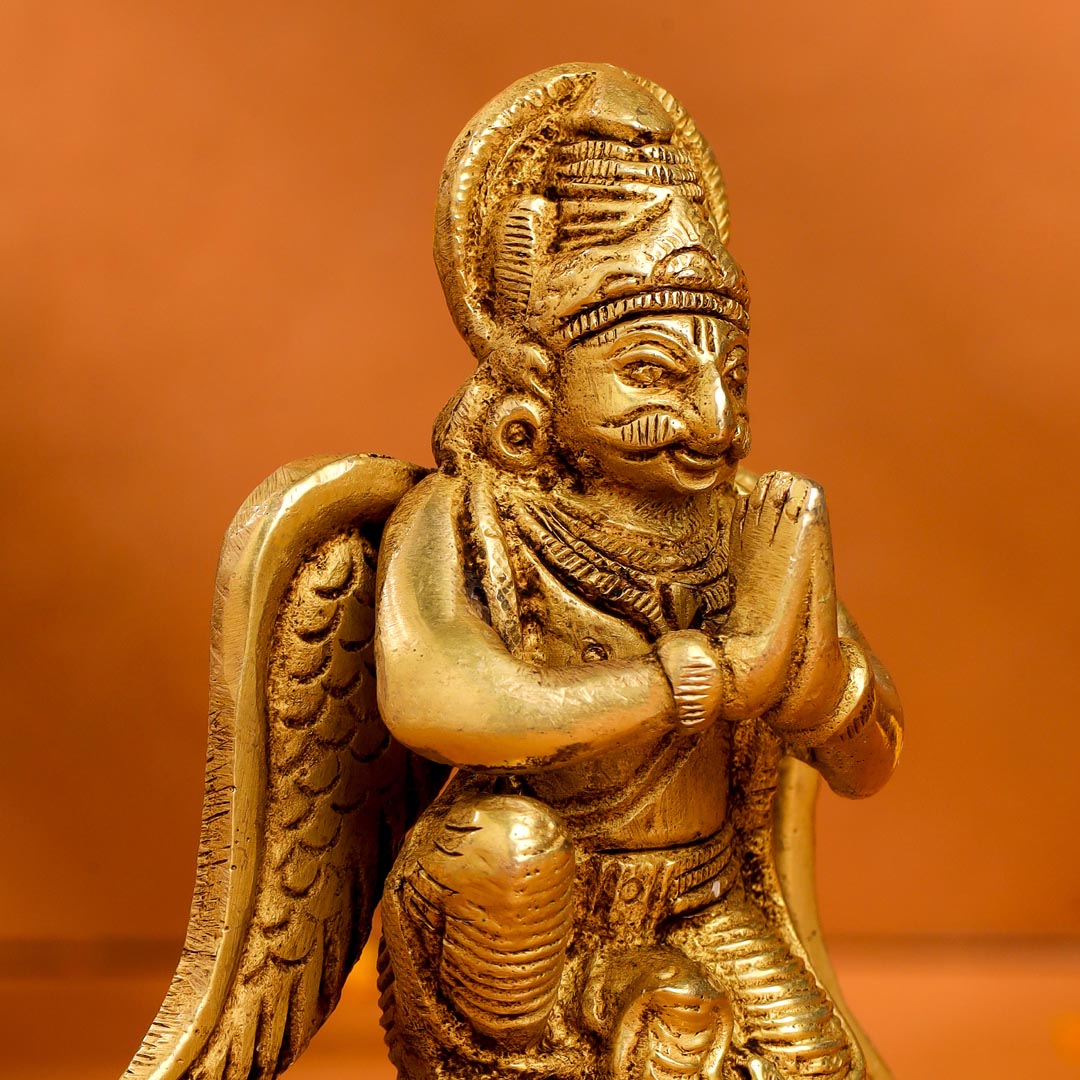 Brass Sitting Garuda Idol (3.5 Inch) Vedansh Craft