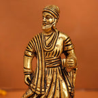 Brass Superfine Chatrapati Shivaji Maharaj Idol (4.2 Inch) Vedansh Craft