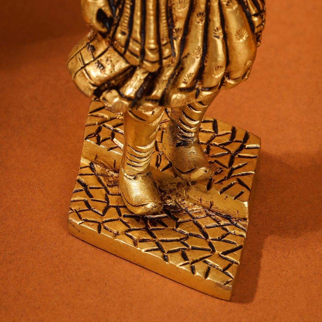 Brass Superfine Chatrapati Shivaji Maharaj Idol (4.2 Inch) Vedansh Craft