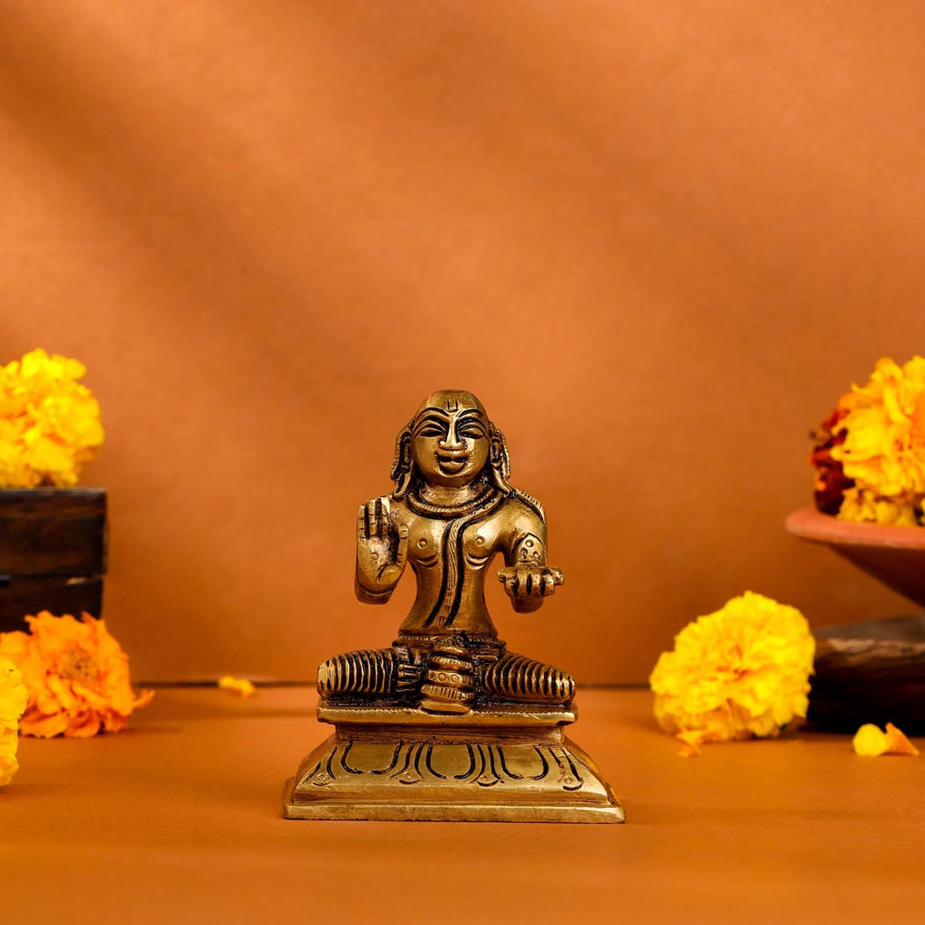 Brass Superfine Swami Ramanuja Idol (4 Inch) Vedansh Craft