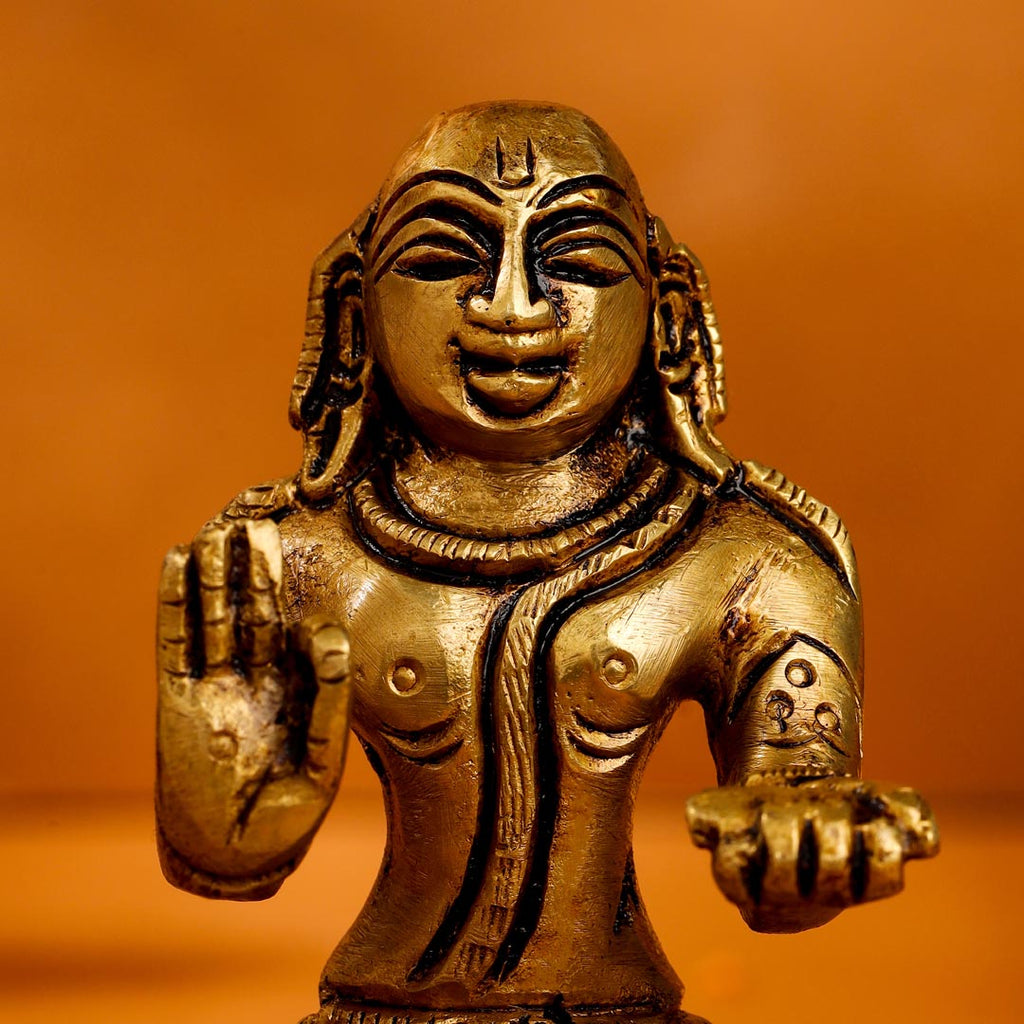 Brass Superfine Swami Ramanuja Idol (4 Inch) Vedansh Craft