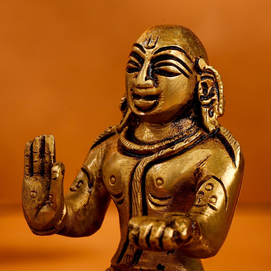 Brass Superfine Swami Ramanuja Idol (4 Inch) Vedansh Craft
