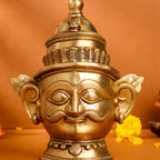 Brass Shiva And Parvati Head Statue (9 Inch) Vedansh Craft
