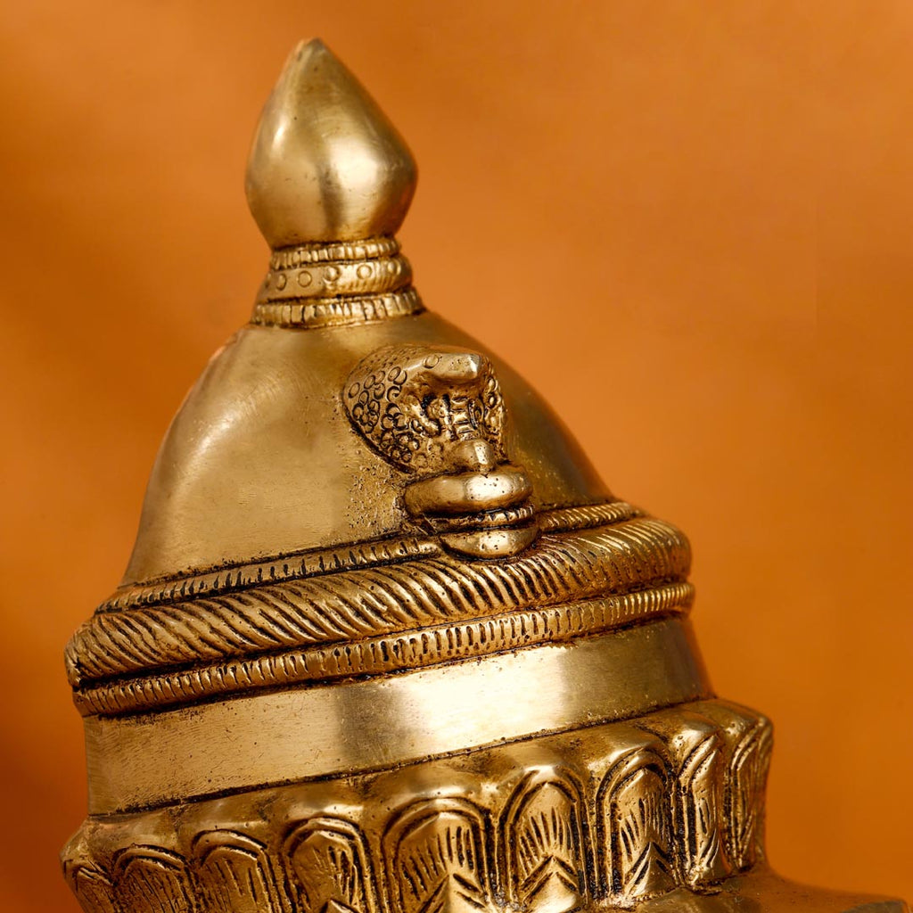 Brass Shiva And Parvati Head Statue (9 Inch) Vedansh Craft