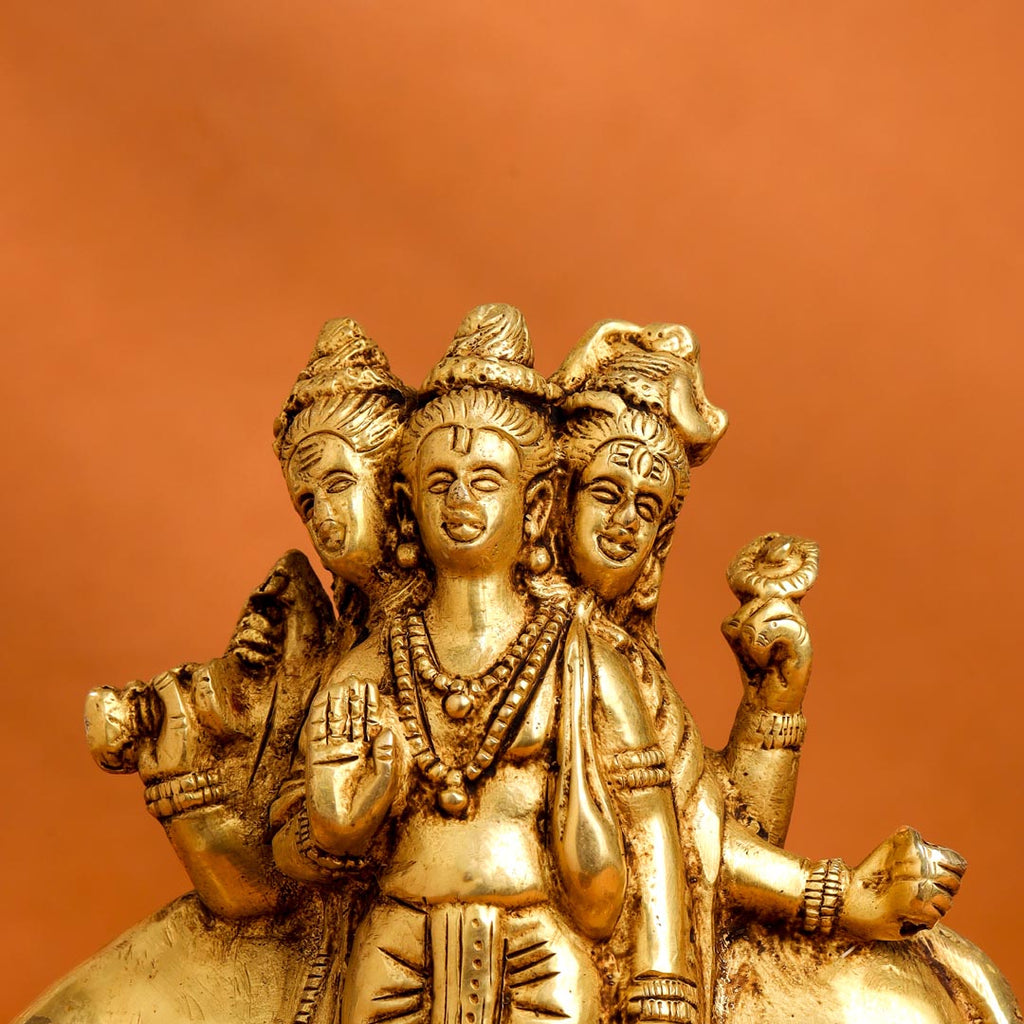 Brass Lord Dattatreya Idol (6.5 Inch) Vedansh Craft