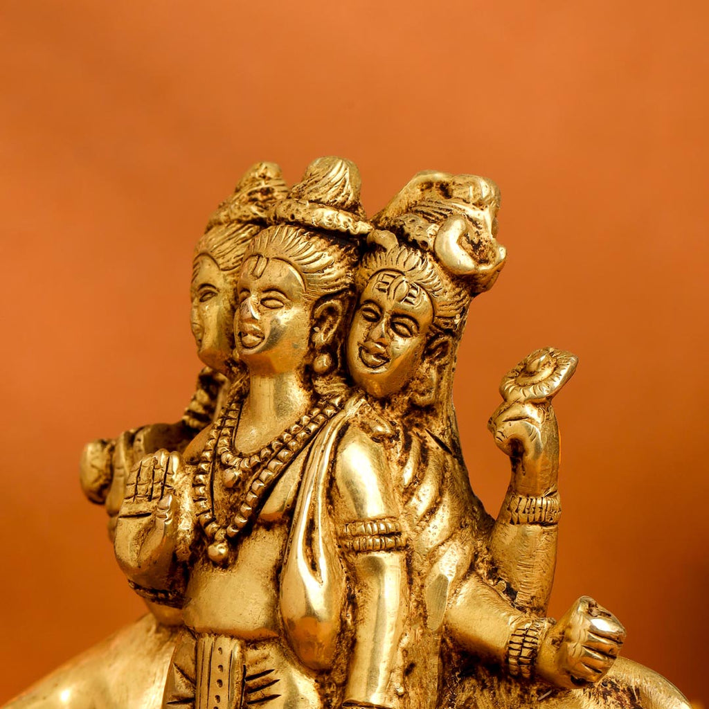 Brass Lord Dattatreya Idol (6.5 Inch) Vedansh Craft