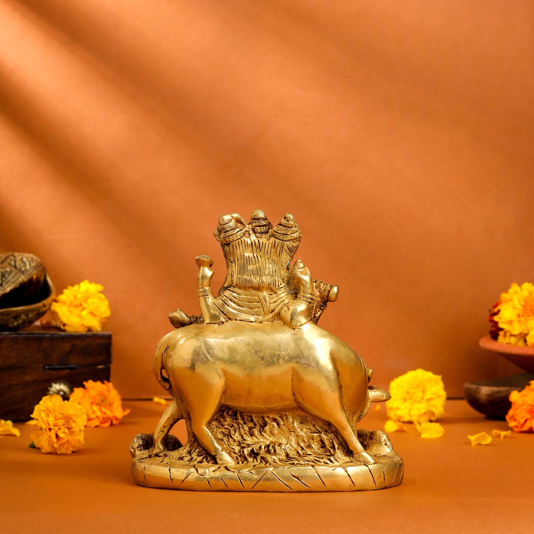 Brass Lord Dattatreya Idol (6.5 Inch) Vedansh Craft