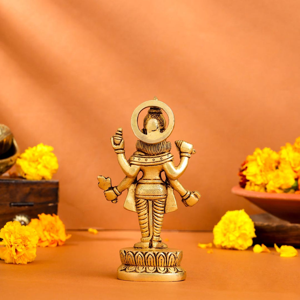 Brass Lord Dhanvantari Idol (6 Inch) Vedansh Craft