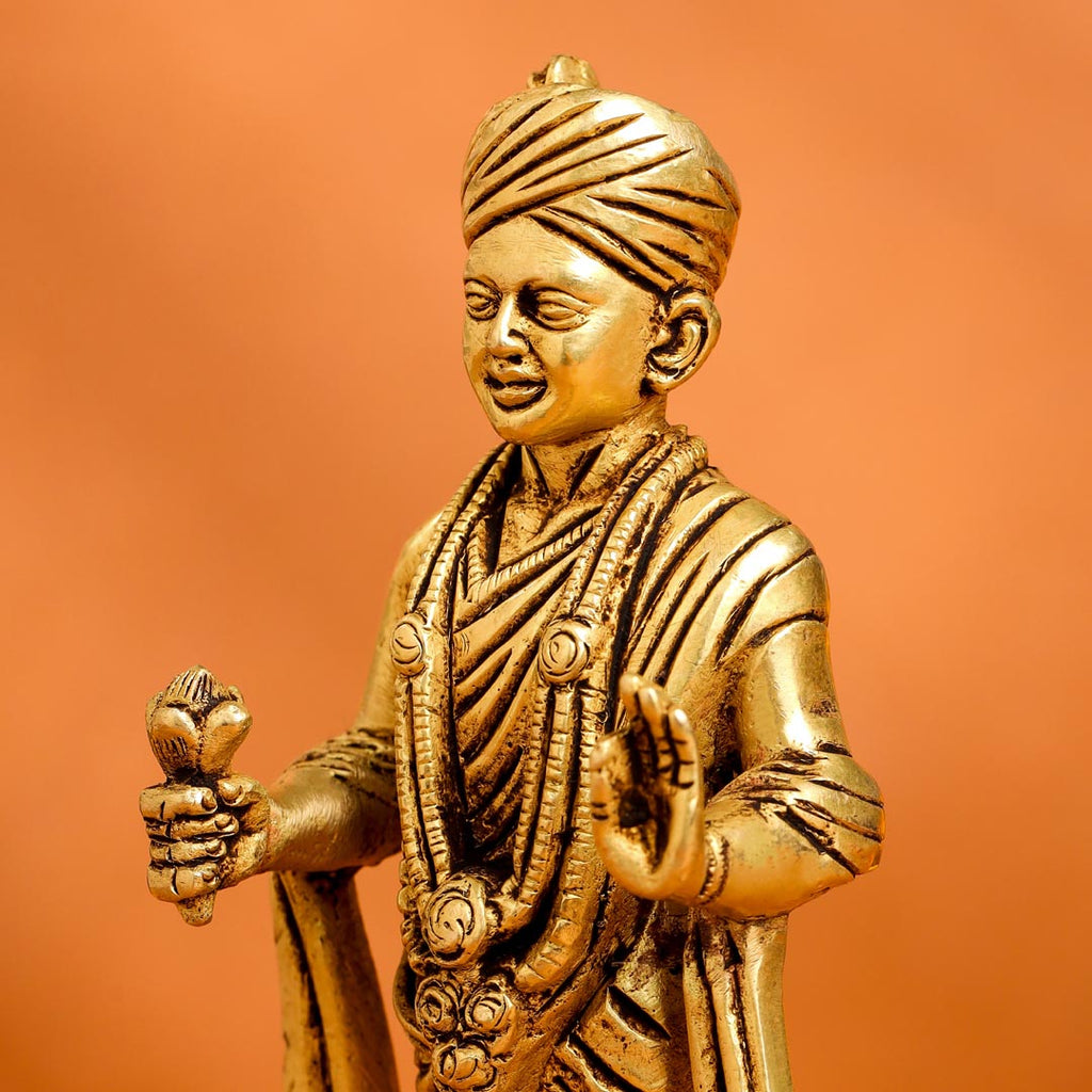 Brass Swami Narayan Idol (6.2 Inch) Vedansh Craft