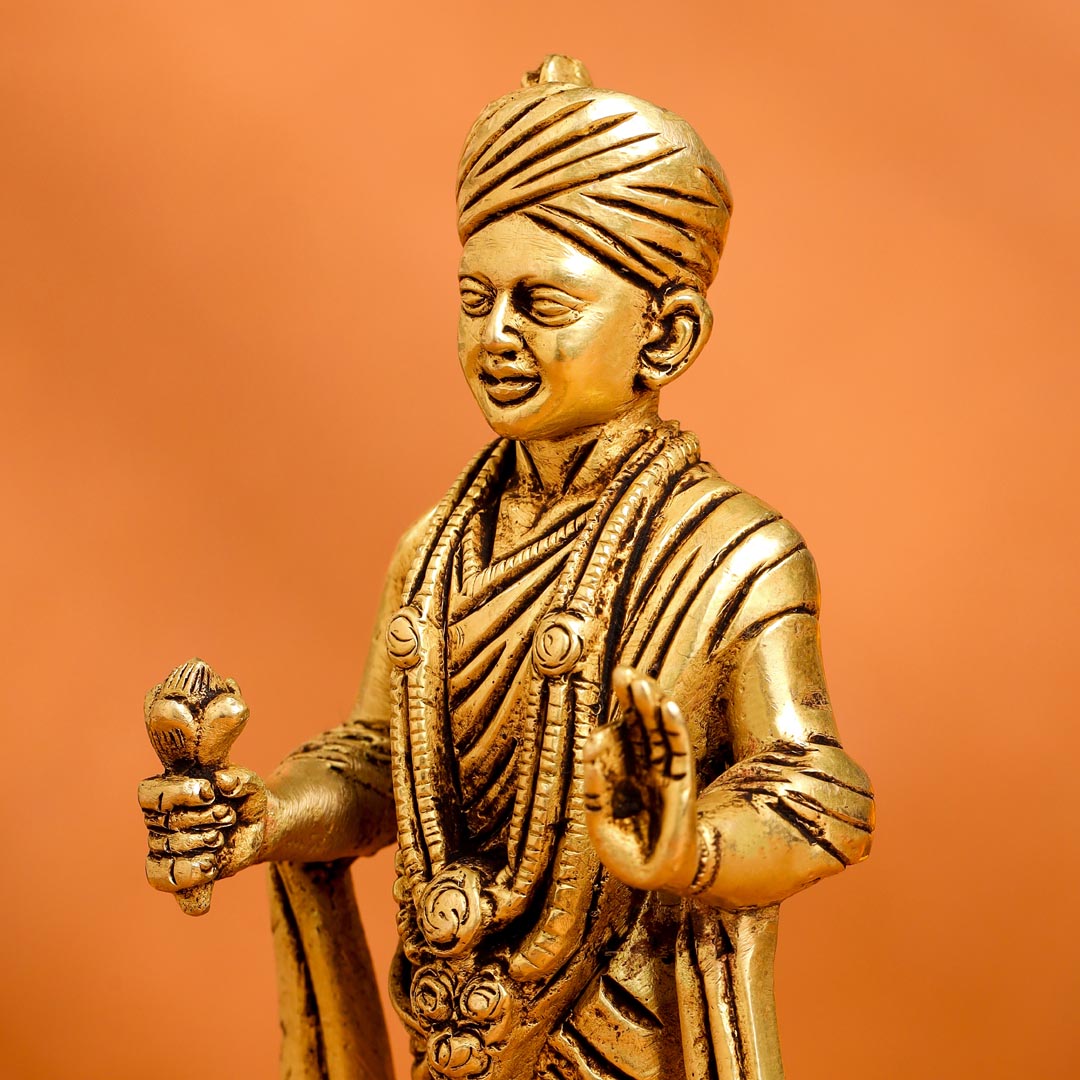 Brass Swami Narayan Idol (6.2 Inch) Vedansh Craft