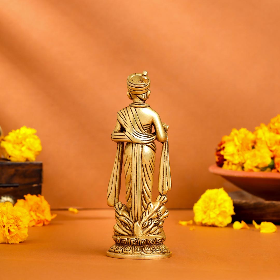 Brass Swami Narayan Idol (6.2 Inch) Vedansh Craft