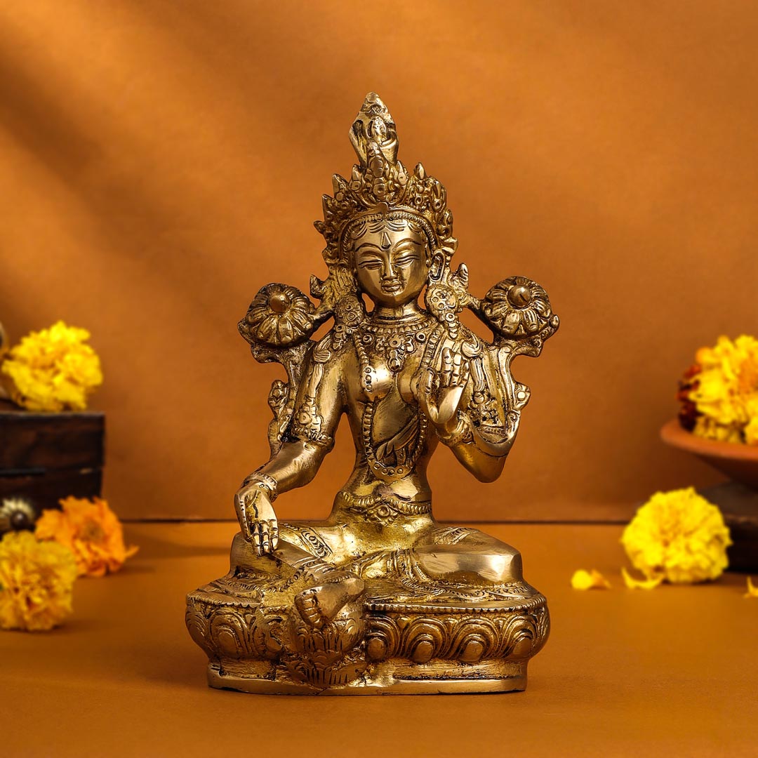 Brass Tara Devi Idol (8.2 Inch) Vedansh Craft