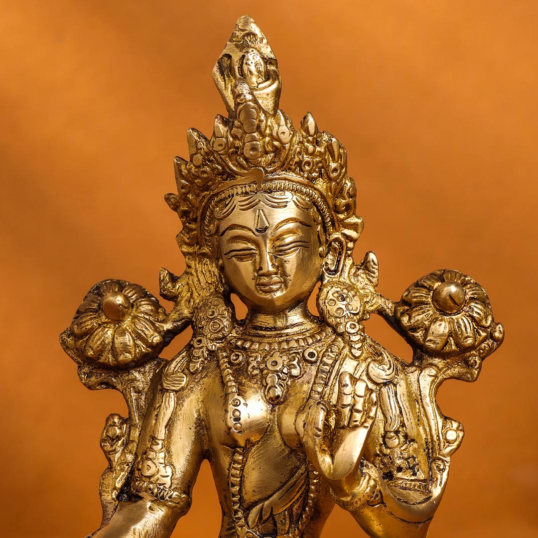 Brass Tara Devi Idol (8.2 Inch) Vedansh Craft