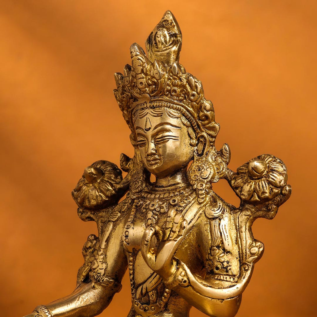Brass Tara Devi Idol (8.2 Inch) Vedansh Craft