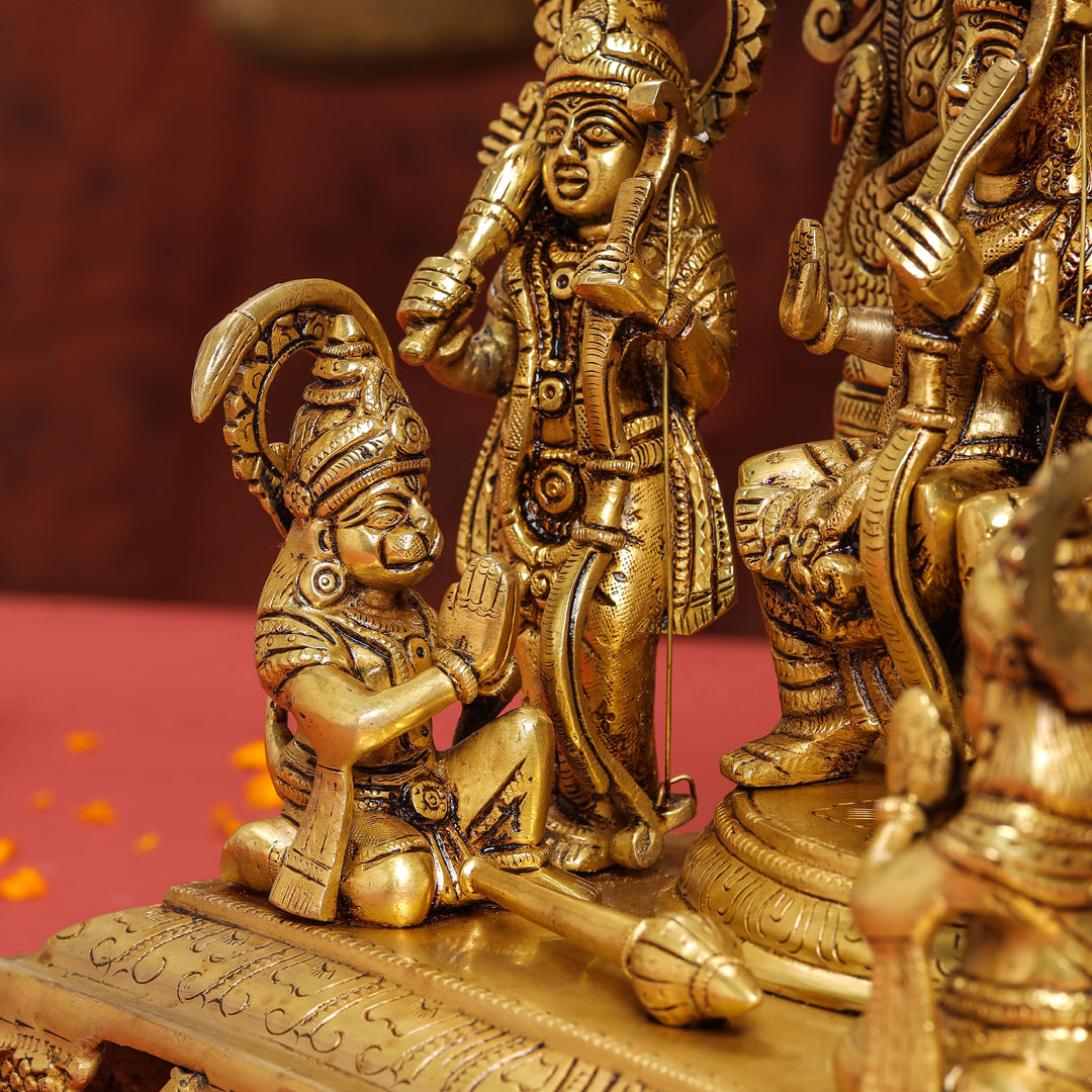 Brass Superfine Majestic Ram Darbar Statue (17 Inch) Vedansh Craft