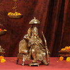 Brass Lord Ram On Throne (Singhasan) Idol (15 Inch) Vedansh Craft