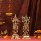 Brass Standing Vishnu Lakshmi Set (15 Inch) Vedansh Craft