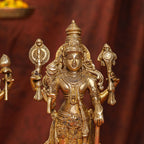 Brass Standing Vishnu Lakshmi Set (15 Inch) Vedansh Craft