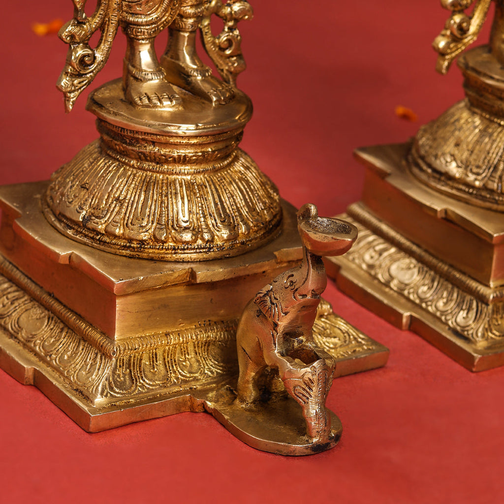Brass Standing Vishnu Lakshmi Set (15 Inch) Vedansh Craft