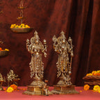 Brass Standing Vishnu Lakshmi Set (15 Inch) Vedansh Craft